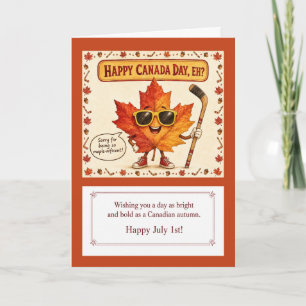 Funny Cute Canadian Humour July 1st Celebration Card