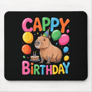 Funny Cute Capy Capybara Animal Birthday Party Sup Mouse Pad