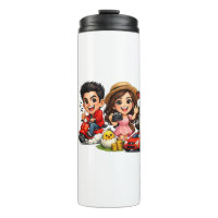 Funny Cute Cartoon Caricature Friends and Cow Mug
