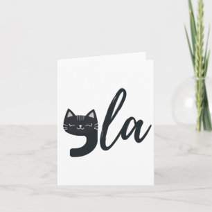 Funny Cute Cat Comma La Funny Kamala Harris Presid Card
