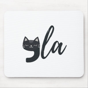 Funny Cute Cat Comma La Funny Kamala Harris Presid Mouse Pad
