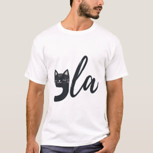 Funny Cute Cat Comma La Funny Kamala Harris Presid T-Shirt