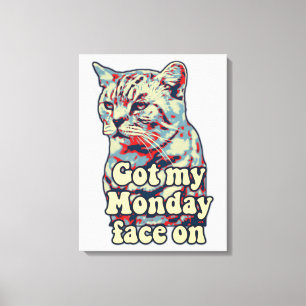 Funny cute cat meme for cat lovers & kitty owners canvas print