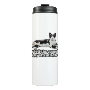 Funny cute cat meme for cat owners and cat lovers thermal tumbler