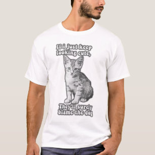 Funny cute cat meme for cat owners & kitty lovers T-Shirt