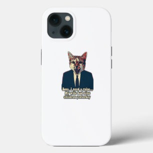 Funny cute cat meme for cat persons and cat lovers iPhone 13 case