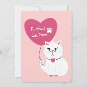 Funny Cute Cat Mum Mother's Day  Holiday Card