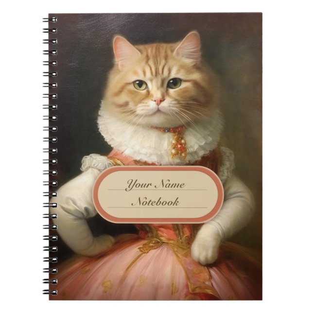 Funny Cute Cat Notebook (Front)