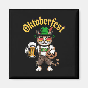 Funny Cute Cat Pretzel Beer Funny Party Adults Magnet