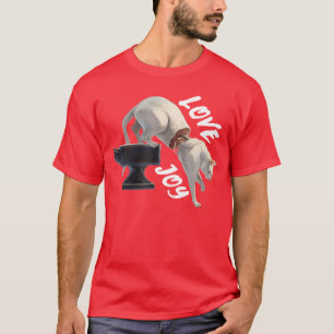 Funny Cute Cat Rock Band Lovejoy Design for Music T-Shirt