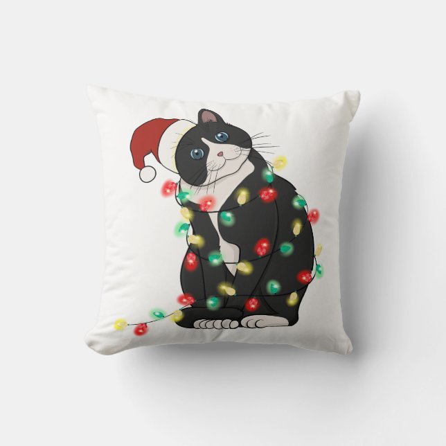 Funny Cute Catmas Cat Cushion (Front)