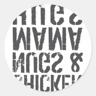 Funny Cute Chicken Mum Graphic For Nugget Lover Classic Round Sticker
