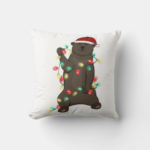 Funny Cute Christmas Bear Cushion