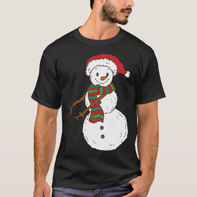Funny cute Christmas snowman T-Shirt (Front)