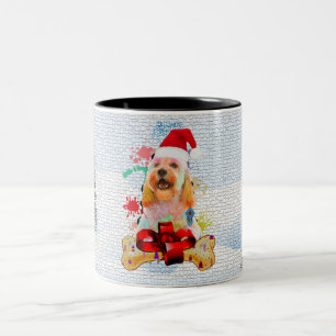 Funny, Cute Cockapoo Dog Yappy Christmas Two-Tone Coffee Mug