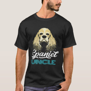 Funny Cute Cocker Spaniel Uncle Vintage Dog Face G T-Shirt
