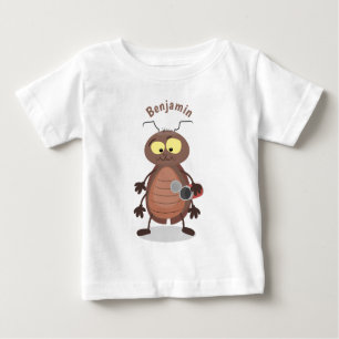 Funny cute cockroach cartoon character baby T-Shirt