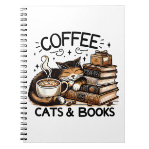 Funny Cute Coffee Cats Books Lover Gift Idea Women