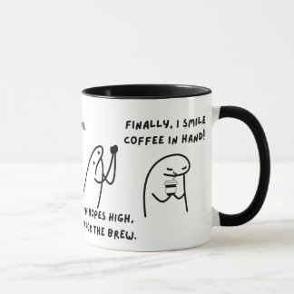 Funny Cute Coffee Lover Cartoon Morning Mug