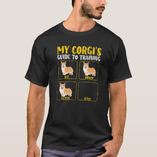 Funny cute corgi guide to training mum dad corgi w T-Shirt