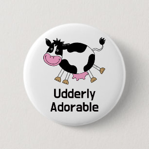 Funny Cute Cow Pun Cartoon Design 6 Cm Round Badge