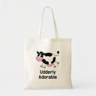 Funny Cute Cow Pun Cartoon Design Tote Bag