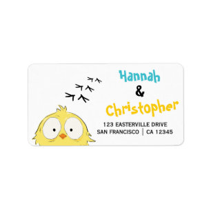 Funny Cute Crazy Chicken Label
