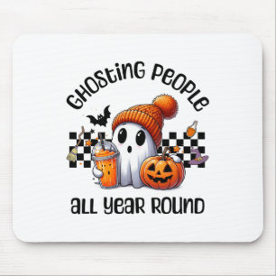 Funny Cute Creepy Ghost Halloween Graphic Kids Adu Mouse Pad