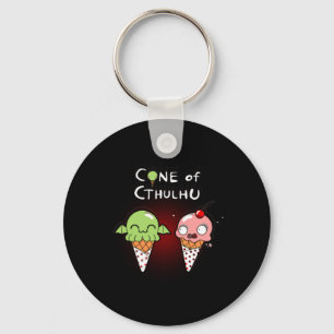 Funny Cute Cthulhu Summer Ice Cream Key Ring