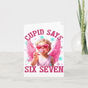 Funny Cute Cud Says Six Seven Valentine's Day 67 M Card