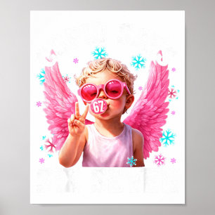 Funny Cute Cud Says Six Seven Valentine's Day 67 M Poster