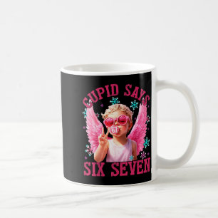 Funny Cute Cupid Says Six Seven Valentines Day 67 Coffee Mug
