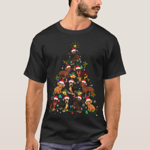 Funny Cute Dachshund Christmas Tree Pet Dog Lover T-Shirt