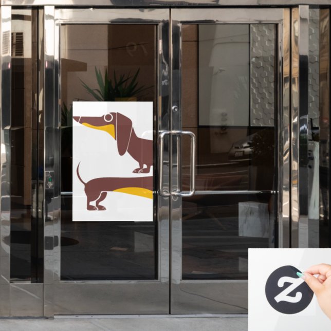Funny cute dachshund for long dog parent (Office Door)