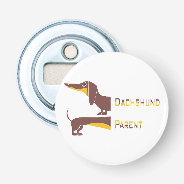 Funny cute dachshund for long dog parent bottle opener (Front)