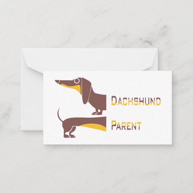 Funny cute dachshund for long dog parent card (Front)
