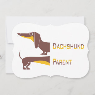Funny cute dachshund for long dog parent card