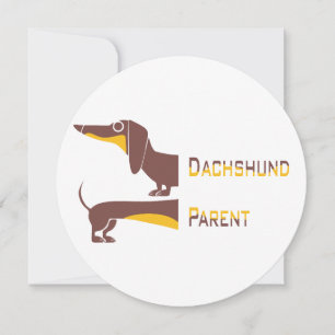 Funny cute dachshund for long dog parent card