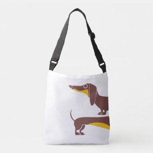 Funny cute dachshund for long dog parent crossbody bag