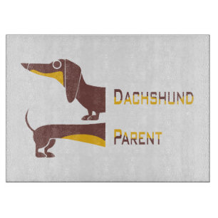 Funny cute dachshund for long dog parent cutting board