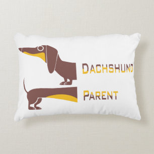 Funny cute dachshund for long dog parent decorative cushion