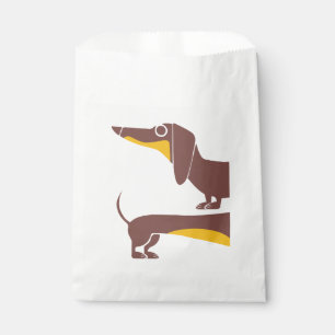 Funny cute dachshund for long dog parent favour bag