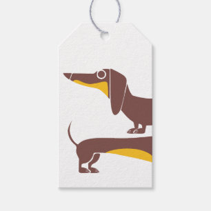 Funny cute dachshund for long dog parent gift tags
