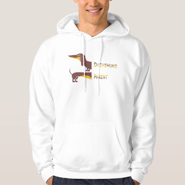 Funny cute dachshund for long dog parent hoodie (Front)