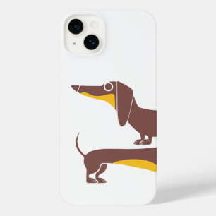 Funny cute dachshund for long dog parent iPhone 14 plus case