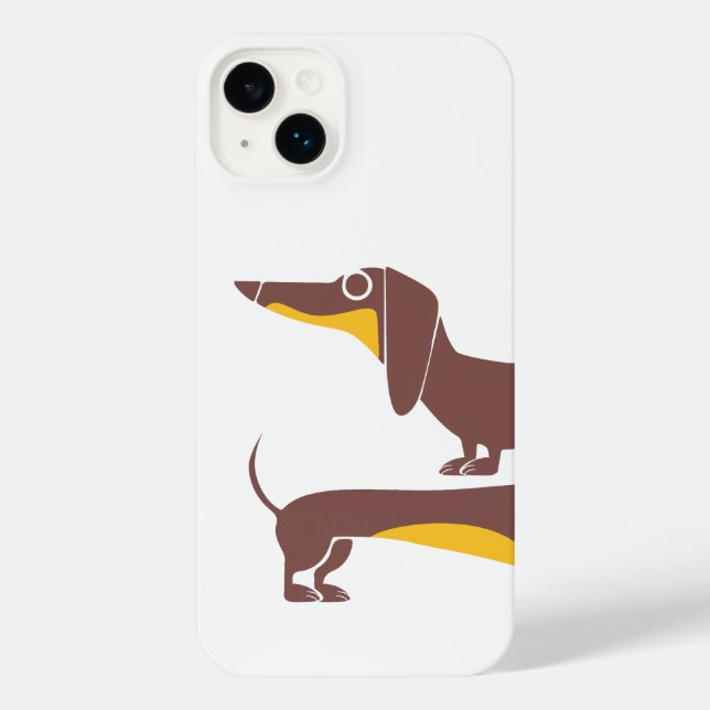 Funny cute dachshund for long dog parent iPhone case (Back)