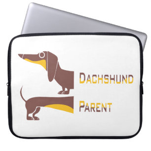 Funny cute dachshund for long dog parent laptop sleeve
