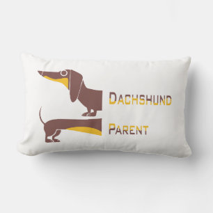 Funny cute dachshund for long dog parent lumbar cushion
