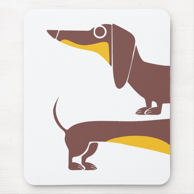 Funny cute dachshund for long dog parent mouse pad (Front)