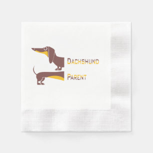 Funny cute dachshund for long dog parent napkin